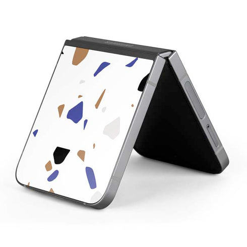 White Terrazzo Galaxy Z Flip6 Skin